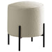 Basye Round Upholstered Ottoman Beige and Matte Black - Royal Furniture & Gifts (MI) - Multi Location