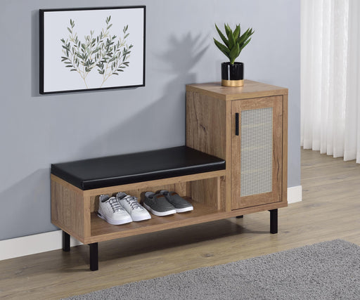 Teller 1-door Entryway Shoe Storage Cabinet Natural Oak - Royal Furniture & Gifts (MI) - Multi Location