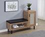 Teller 1-door Entryway Shoe Storage Cabinet Natural Oak - Royal Furniture & Gifts (MI) - Multi Location