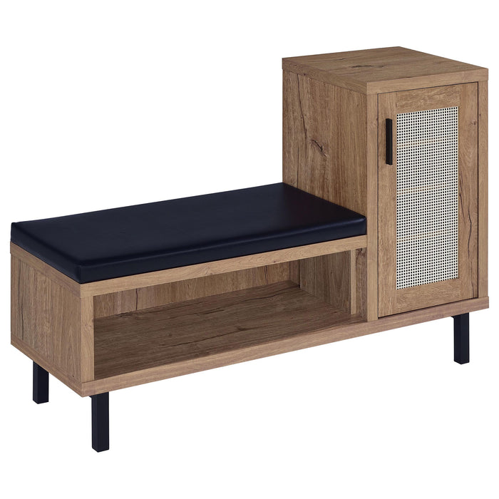 Teller 1-door Entryway Shoe Storage Cabinet Natural Oak - Royal Furniture & Gifts (MI) - Multi Location