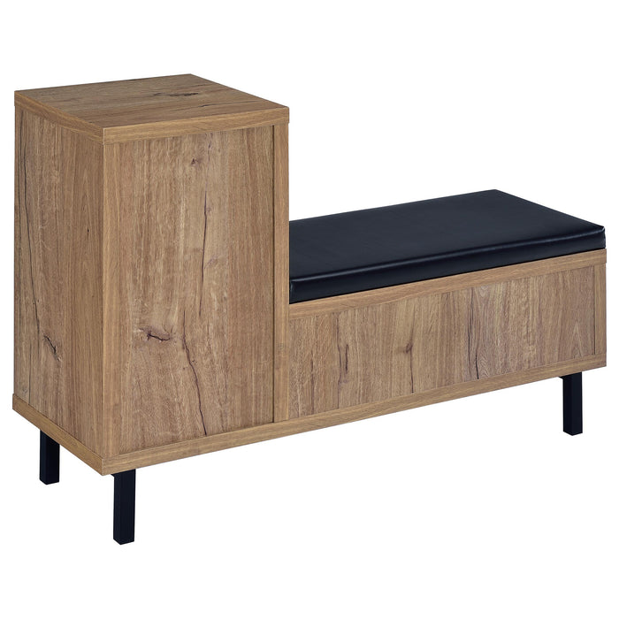 Teller 1-door Entryway Shoe Storage Cabinet Natural Oak - Royal Furniture & Gifts (MI) - Multi Location