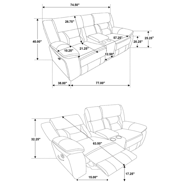 Greer Reclining Glider Loveseat