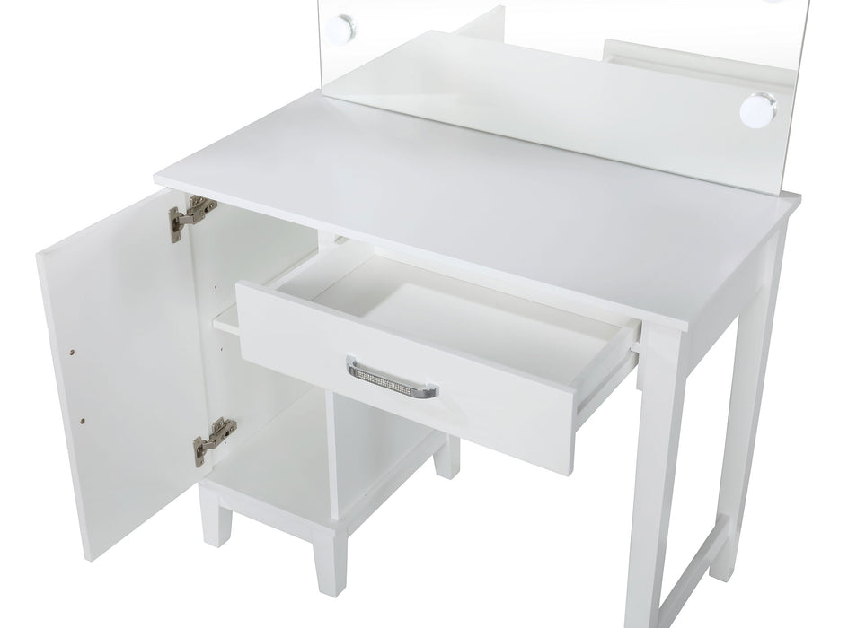 Elijah Makeup Vanity Table with LED Mirror and Stool - Royal Furniture & Gifts (MI) - Multi Location