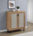 Teller 2-door Shoe Storage Cabinet Natural Oak - Royal Furniture & Gifts (MI) - Multi Location