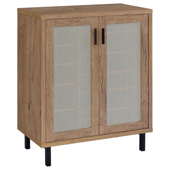 Teller 2-door Shoe Storage Cabinet Natural Oak - Royal Furniture & Gifts (MI) - Multi Location