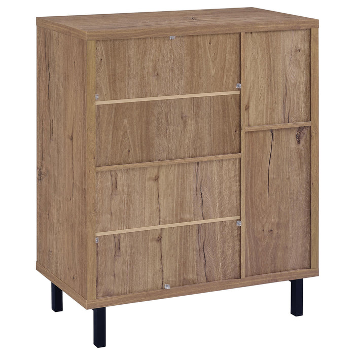 Teller 2-door Shoe Storage Cabinet Natural Oak - Royal Furniture & Gifts (MI) - Multi Location