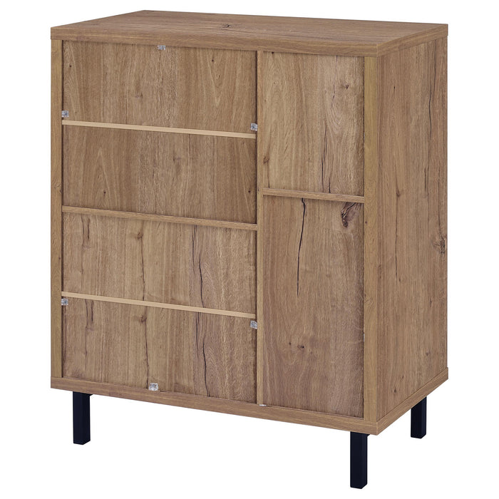 Teller 2-door Shoe Storage Cabinet Natural Oak - Royal Furniture & Gifts (MI) - Multi Location