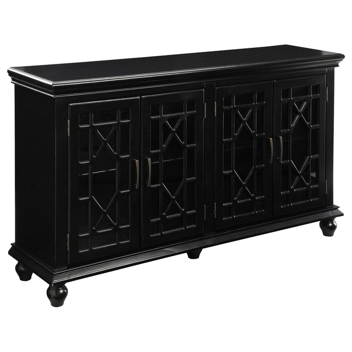 Kovu 4-door Accent Cabinet Black - Royal Furniture & Gifts (MI) - Multi Location