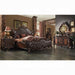 Versailles 2-Tone Dark Brown PU & Cherry Oak Queen Bed - Royal Furniture & Gifts (MI) - Multi Location