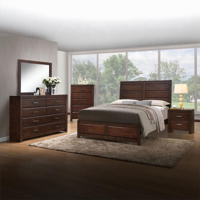 Oberreit Walnut Eastern King Bed - Royal Furniture & Gifts (MI) - Multi Location
