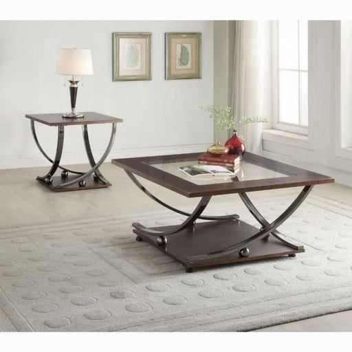 Isiah Black Nickel & Clear Glass Coffee Table - Royal Furniture & Gifts (MI) - Multi Location