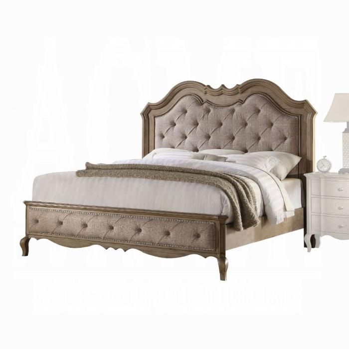 Chelmsford Beige Fabric & Antique Taupe Eastern King Bed - Royal Furniture & Gifts (MI) - Multi Location