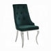 Dekel Green Fabric & Stainless Steel Side Chair - Royal Furniture & Gifts (MI) - Multi Location