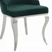 Dekel Green Fabric & Stainless Steel Side Chair - Royal Furniture & Gifts (MI) - Multi Location