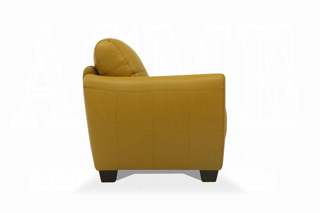 Valeria Mustard Leather Sofa - Royal Furniture & Gifts (MI) - Multi Location