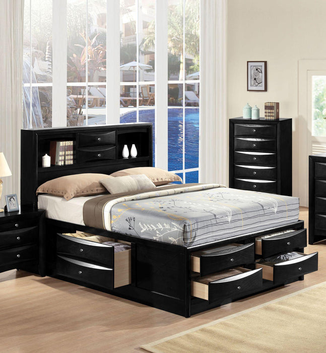 Acme Ireland Queen Storage Bed in Black 21610Q - Royal Furniture & Gifts (MI) - Multi Location