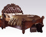 Acme Vendome Queen Panel Bed with Button Tufted Headboard in Cherry 22000Q - Royal Furniture & Gifts (MI) - Multi Location
