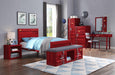 Cargo Red Twin Bed - Royal Furniture & Gifts (MI) - Multi Location