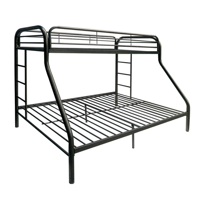 Tritan Black Bunk Bed (Twin/Full) - Royal Furniture & Gifts (MI) - Multi Location