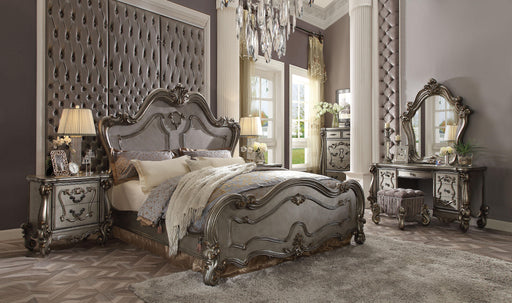 Versailles Antique Platinum Queen Bed - Royal Furniture & Gifts (MI) - Multi Location