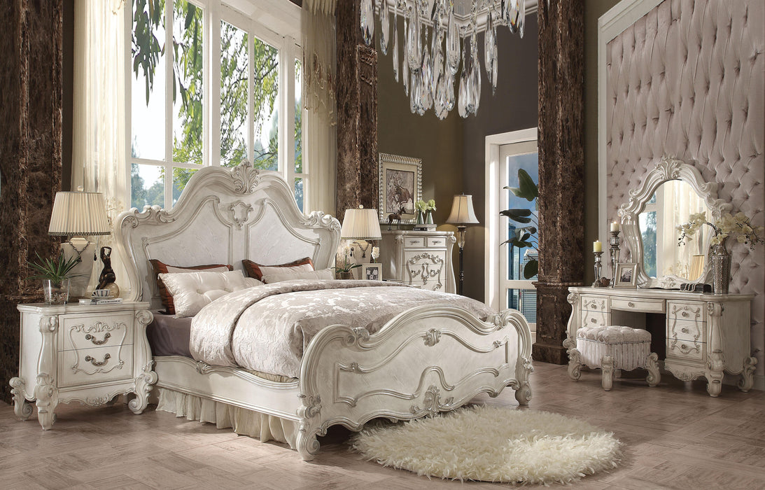 Versailles Bone White Queen Bed - Royal Furniture & Gifts (MI) - Multi Location