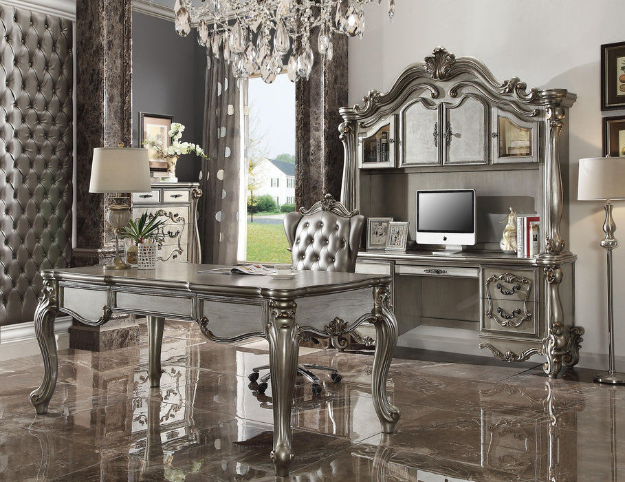 Versailles Silver PU & Antique Platinum Office Chair - Royal Furniture & Gifts (MI) - Multi Location