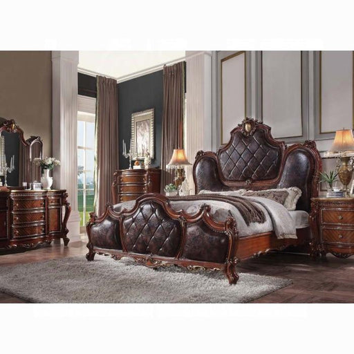 Picardy PU & Cherry Oak California King Bed - Royal Furniture & Gifts (MI) - Multi Location