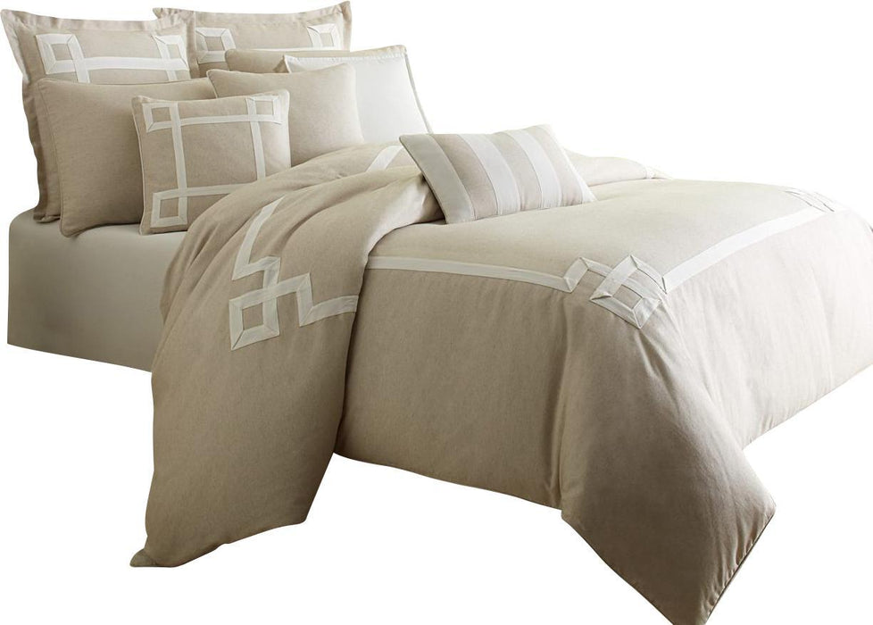 Avenue A 9-pc Queen Comforter Set in Natural - Royal Furniture & Gifts (MI) - Multi Location