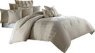 Captiva 9-pc Queen Comforter Set in Neutral - Royal Furniture & Gifts (MI) - Multi Location