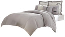 Fusion 8-pc King Duvet Set in Gray - Royal Furniture & Gifts (MI) - Multi Location