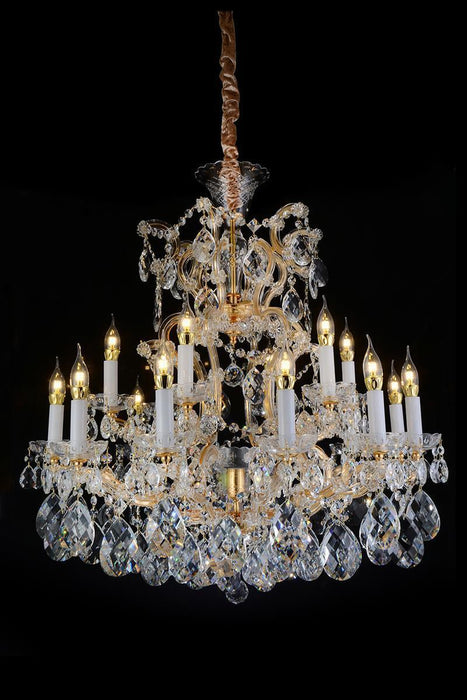 Lighting San Carlo 25 Light Chandelier in Clear and Gold - Royal Furniture & Gifts (MI) - Multi Location