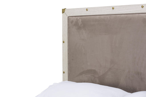 Menlo Station King Panel Bed w/ Fabric Insert in Eucalyptus - Royal Furniture & Gifts (MI) - Multi Location