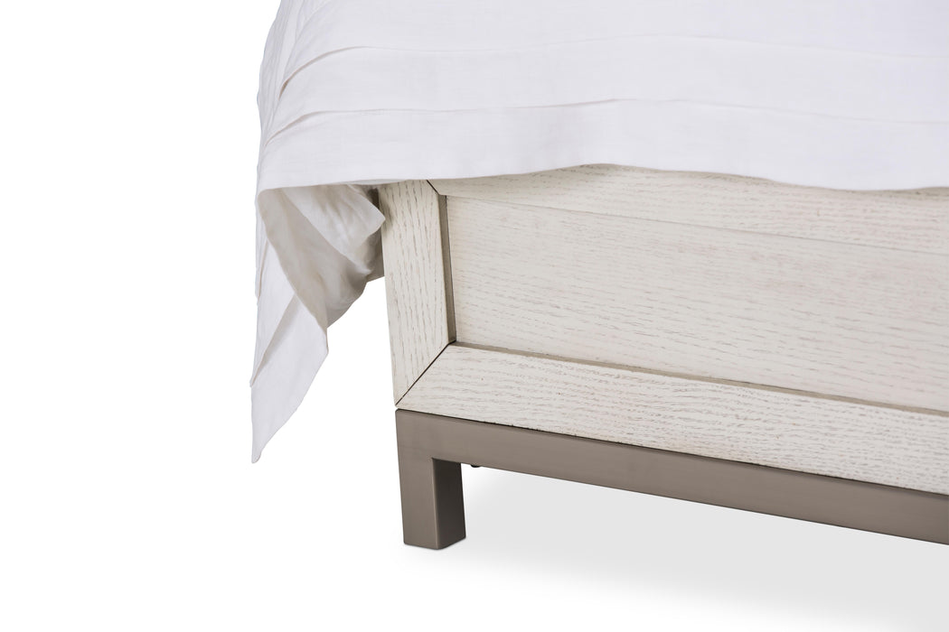 Menlo Station King Panel Bed w/ Fabric Insert in Eucalyptus - Royal Furniture & Gifts (MI) - Multi Location