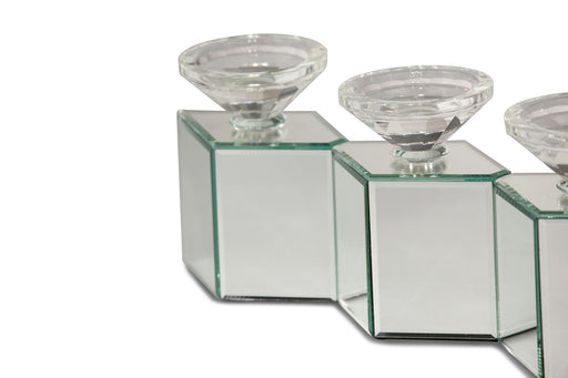 Montreal Mirorred Cube Linear Candle Holder - Royal Furniture & Gifts (MI) - Multi Location