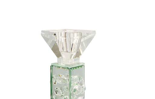 Montreal Slender Mirrored Crystal Candle Holder, Large (6/pack) - Royal Furniture & Gifts (MI) - Multi Location