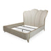 Villa Cherie Eastern King Channel Tufted Upholstered Bed in Caramel - Royal Furniture & Gifts (MI) - Multi Location