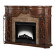 Windsor Court 2pc Fireplace w/Insert, Heater and LED Lights in Vintage Fruitwood - Royal Furniture & Gifts (MI) - Multi Location