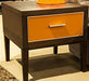 21 Cosmopolitan Square End Table in Umber/Orange - Royal Furniture & Gifts (MI) - Multi Location