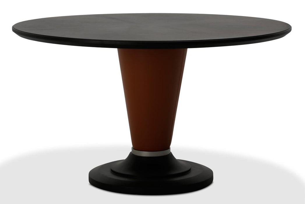 21 Cosmopolitan 54" Round Dining Table in Orange/Umber - Royal Furniture & Gifts (MI) - Multi Location