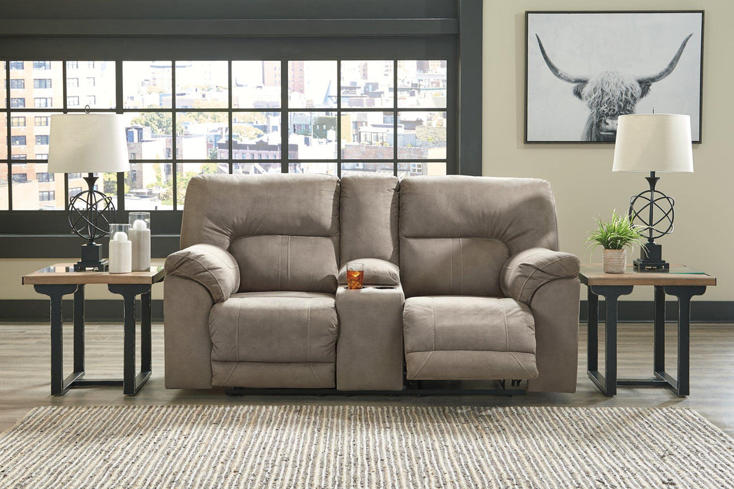 Cavalcade Power Reclining Loveseat with Console - Royal Furniture & Gifts (MI) - Multi Location