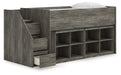 Frandern Loft Bed with Bookcase Storage - Royal Furniture & Gifts (MI) - Multi Location