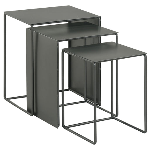 Imez 3-piece Rectangular Metal Nesting Table Grey - Royal Furniture & Gifts (MI) - Multi Location