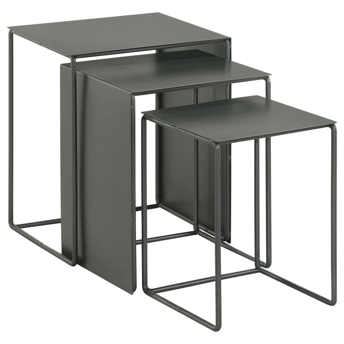 Imez 3-piece Rectangular Metal Nesting Table Grey - Royal Furniture & Gifts (MI) - Multi Location