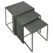 Imez 3-piece Rectangular Metal Nesting Table Grey - Royal Furniture & Gifts (MI) - Multi Location