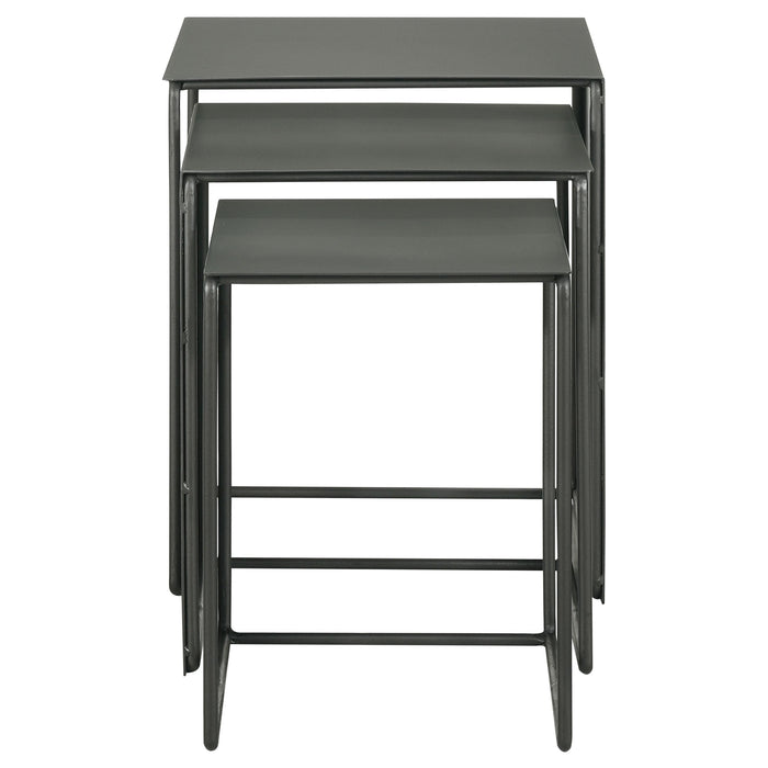 Imez 3-piece Rectangular Metal Nesting Table Grey - Royal Furniture & Gifts (MI) - Multi Location