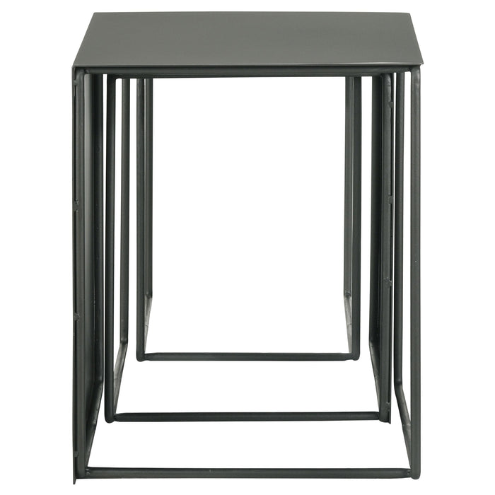 Imez 3-piece Rectangular Metal Nesting Table Grey - Royal Furniture & Gifts (MI) - Multi Location