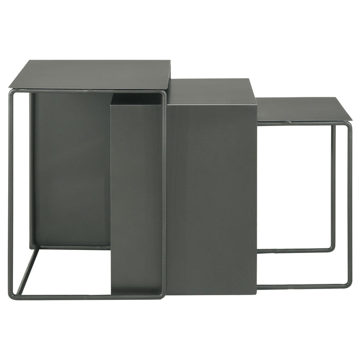 Imez 3-piece Rectangular Metal Nesting Table Grey - Royal Furniture & Gifts (MI) - Multi Location