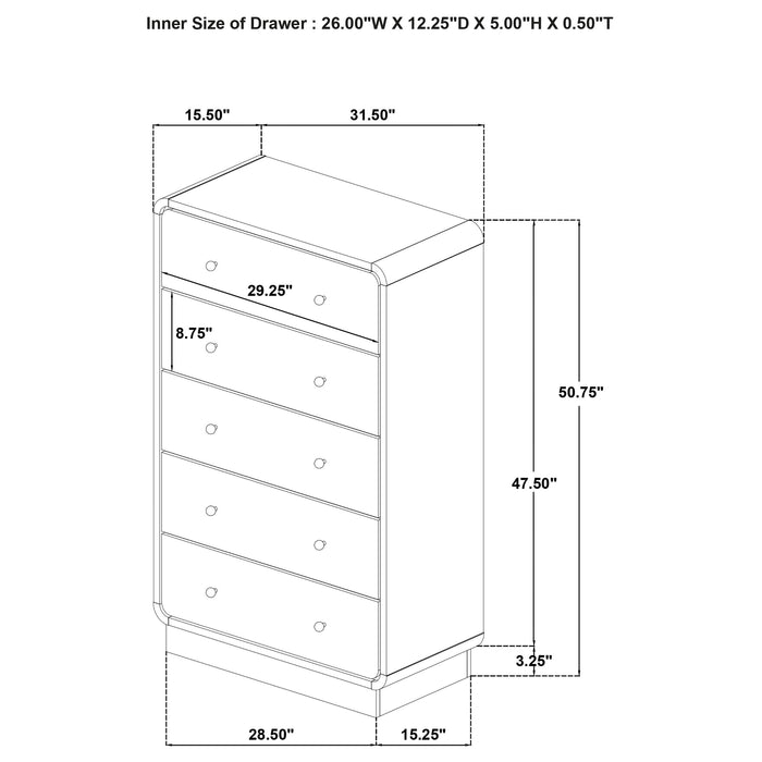 Cavelle 5 Pc Bedroom Set - Royal Furniture & Gifts (MI) - Multi Location