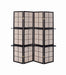 Iggy 4-panel Folding Screen with Removable Shelves Tan and Cappuccino - Royal Furniture & Gifts (MI) - Multi Location