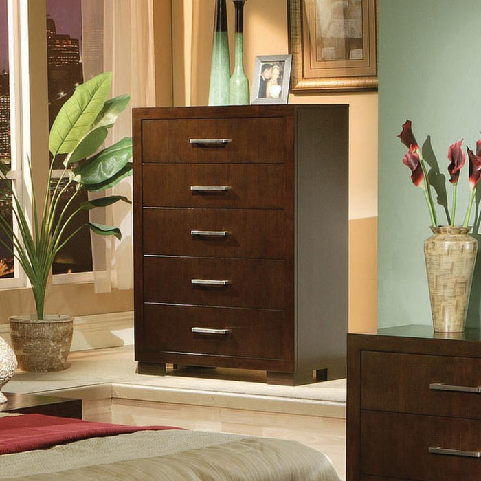 Jessica 5-drawer Chest Cappuccino - Royal Furniture & Gifts (MI) - Multi Location